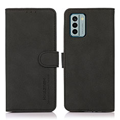 Leather Case Stands Flip Cover Holder D01Y for Nokia G22 Black