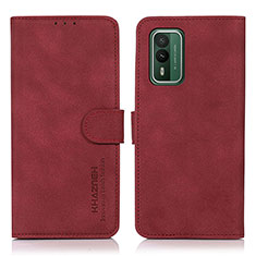 Leather Case Stands Flip Cover Holder D01Y for Nokia XR21 Red