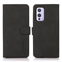 Leather Case Stands Flip Cover Holder D01Y for OnePlus 9 5G Black