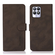 Leather Case Stands Flip Cover Holder D01Y for Realme Narzo 50 4G Brown