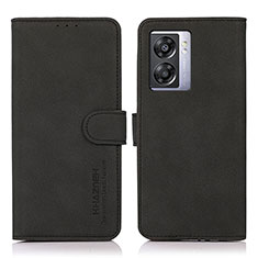 Leather Case Stands Flip Cover Holder D01Y for Realme Q5i 5G Black