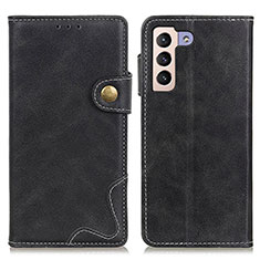 Leather Case Stands Flip Cover Holder D01Y for Samsung Galaxy S23 Plus 5G Black