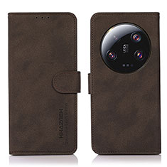 Leather Case Stands Flip Cover Holder D01Y for Xiaomi Mi 13 Ultra 5G Brown