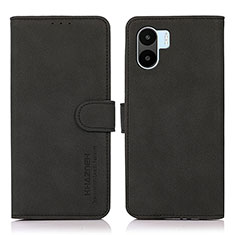 Leather Case Stands Flip Cover Holder D01Y for Xiaomi Poco C51 Black