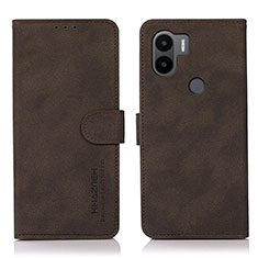 Leather Case Stands Flip Cover Holder D01Y for Xiaomi Redmi A1 Plus Brown