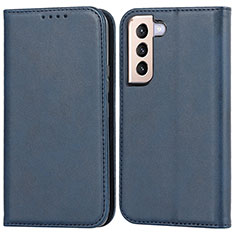 Leather Case Stands Flip Cover Holder D03T for Samsung Galaxy S23 5G Blue