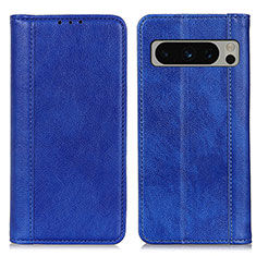 Leather Case Stands Flip Cover Holder D03Y for Google Pixel 8 Pro 5G Blue