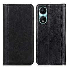 Leather Case Stands Flip Cover Holder D03Y for Huawei Honor X5 Plus Black