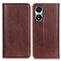 Leather Case Stands Flip Cover Holder D03Y for Huawei Honor X5 Plus Brown