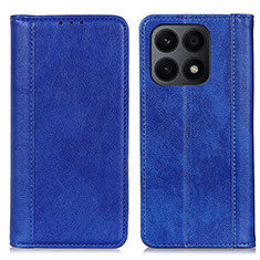 Leather Case Stands Flip Cover Holder D03Y for Huawei Honor X8a 4G Blue