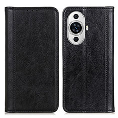 Leather Case Stands Flip Cover Holder D03Y for Huawei Nova 11 Black