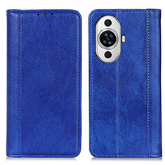 Leather Case Stands Flip Cover Holder D03Y for Huawei Nova 11 Pro Blue