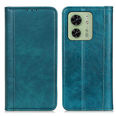 Leather Case Stands Flip Cover Holder D03Y for Motorola Moto Edge (2023) 5G Green