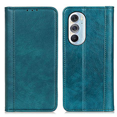 Leather Case Stands Flip Cover Holder D03Y for Motorola Moto Edge Plus (2022) 5G Green