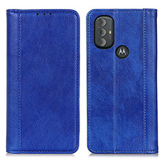 Leather Case Stands Flip Cover Holder D03Y for Motorola Moto G Play Gen 2 Blue