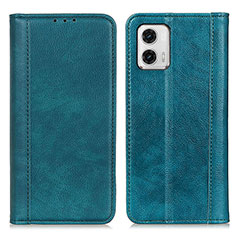 Leather Case Stands Flip Cover Holder D03Y for Motorola Moto G73 5G Green