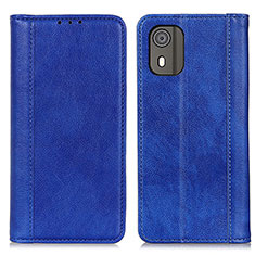 Leather Case Stands Flip Cover Holder D03Y for Nokia C02 Blue