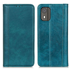 Leather Case Stands Flip Cover Holder D03Y for Nokia C02 Green