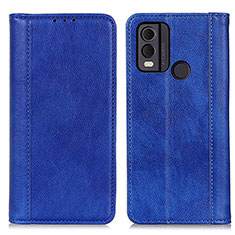 Leather Case Stands Flip Cover Holder D03Y for Nokia C22 Blue