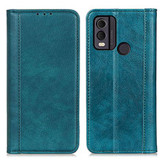 Leather Case Stands Flip Cover Holder D03Y for Nokia C22 Green