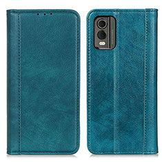 Leather Case Stands Flip Cover Holder D03Y for Nokia C32 Green