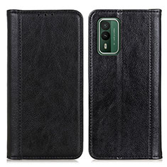 Leather Case Stands Flip Cover Holder D03Y for Nokia XR21 Black