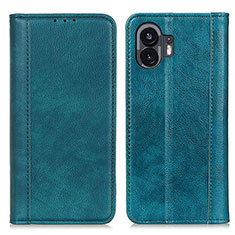 Leather Case Stands Flip Cover Holder D03Y for Nothing Phone 2 Green