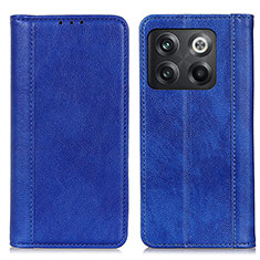 Leather Case Stands Flip Cover Holder D03Y for OnePlus 10T 5G Blue