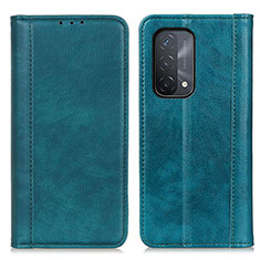 Leather Case Stands Flip Cover Holder D03Y for Oppo A54 5G Green