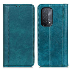 Leather Case Stands Flip Cover Holder D03Y for Oppo A74 5G Green