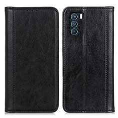 Leather Case Stands Flip Cover Holder D03Y for Oppo K9 Pro 5G Black