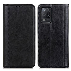 Leather Case Stands Flip Cover Holder D03Y for Realme 9 5G India Black