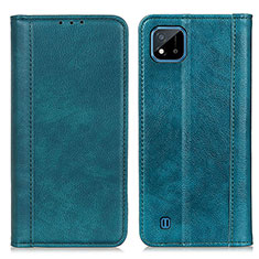 Leather Case Stands Flip Cover Holder D03Y for Realme C20 Green