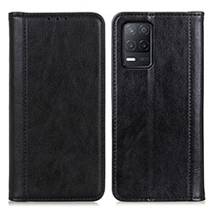 Leather Case Stands Flip Cover Holder D03Y for Realme Q3i 5G Black