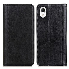 Leather Case Stands Flip Cover Holder D03Y for Samsung Galaxy A23 5G SC-56C Black
