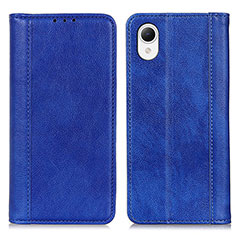 Leather Case Stands Flip Cover Holder D03Y for Samsung Galaxy A23 5G SC-56C Blue
