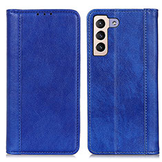 Leather Case Stands Flip Cover Holder D03Y for Samsung Galaxy S22 Plus 5G Blue