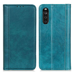 Leather Case Stands Flip Cover Holder D03Y for Sony Xperia 10 III SO-52B Green