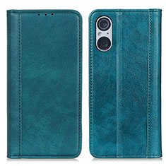 Leather Case Stands Flip Cover Holder D03Y for Sony Xperia 5 V Green