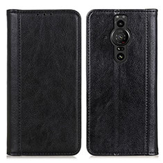 Leather Case Stands Flip Cover Holder D03Y for Sony Xperia PRO-I Black