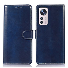 Leather Case Stands Flip Cover Holder D03Y for Xiaomi Mi 12 5G Blue