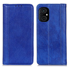 Leather Case Stands Flip Cover Holder D03Y for Xiaomi Poco M5 4G Blue