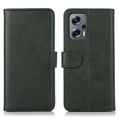 Leather Case Stands Flip Cover Holder D03Y for Xiaomi Redmi K50i 5G Green