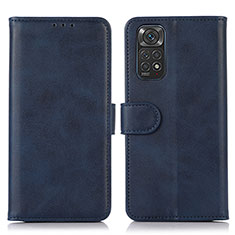 Leather Case Stands Flip Cover Holder D03Y for Xiaomi Redmi Note 11 4G (2022) Blue