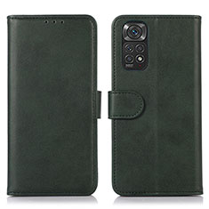 Leather Case Stands Flip Cover Holder D03Y for Xiaomi Redmi Note 11 4G (2022) Green