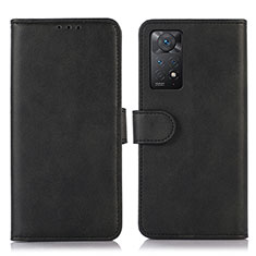 Leather Case Stands Flip Cover Holder D03Y for Xiaomi Redmi Note 11 Pro 5G Black