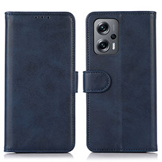 Leather Case Stands Flip Cover Holder D03Y for Xiaomi Redmi Note 11T Pro 5G Blue