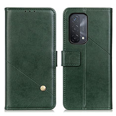 Leather Case Stands Flip Cover Holder D04Y for Oppo A93 5G Green