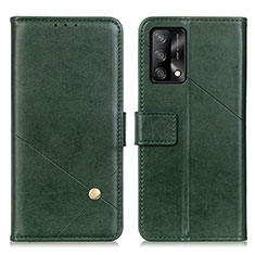 Leather Case Stands Flip Cover Holder D04Y for Oppo F19 Green