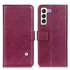 Leather Case Stands Flip Cover Holder D04Y for Samsung Galaxy S21 FE 5G Purple